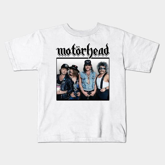 Motorhead Black White Black Kids T-Shirt by Pemandangan Kenangan 2000